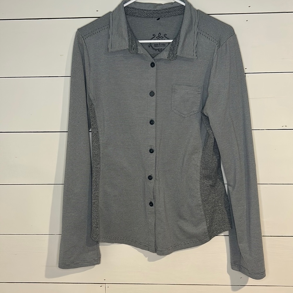 prAna Striped Kinley Long Sleeve Button Up Shirt